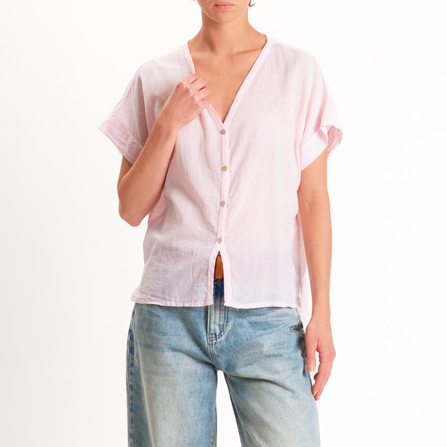 Motel-Camicia mussola smanicata - rosa