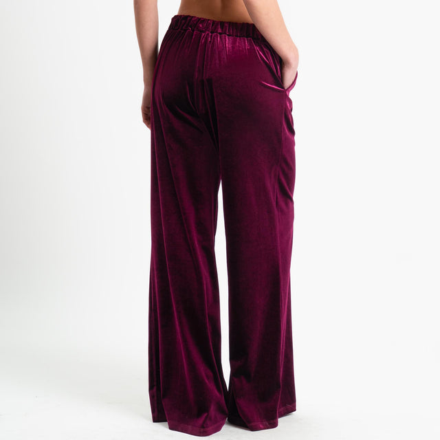 Motel-Completo velluto ciniglia giacca e pantalone - Bordeaux