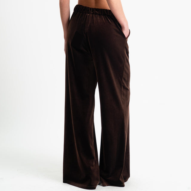 Motel-Completo velluto ciniglia giacca e pantalone - moro