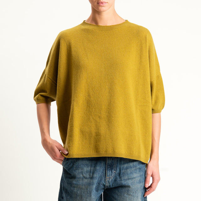Motel-Maglia 100% LANA spacchi laterali - olio