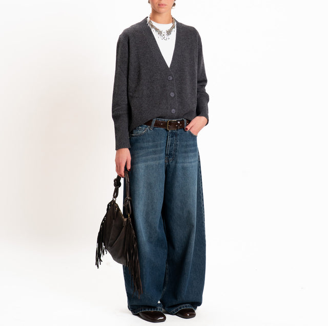 Motel-Cardigan 100% LANA SOFT - antracite