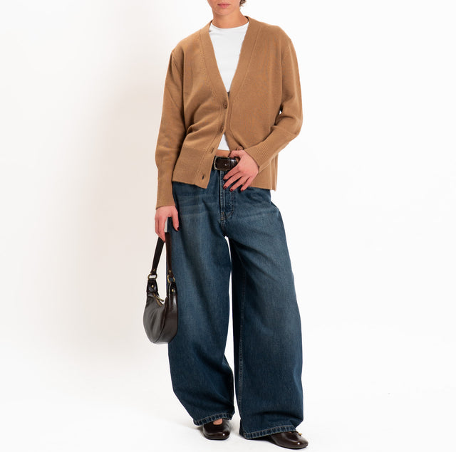 Motel-Cardigan 100% LANA SOFT - cammello