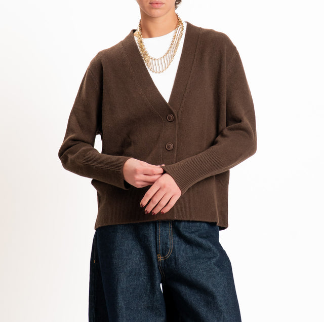 Motel-Cardigan 100% LANA SOFT - moro
