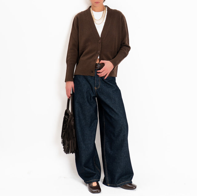 Motel-Cardigan 100% LANA SOFT - moro