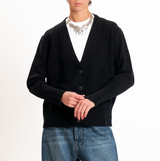 Motel-Cardigan 100% LANA SOFT - nero