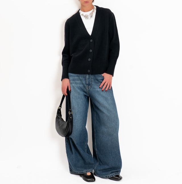 Motel-Cardigan 100% LANA SOFT - nero