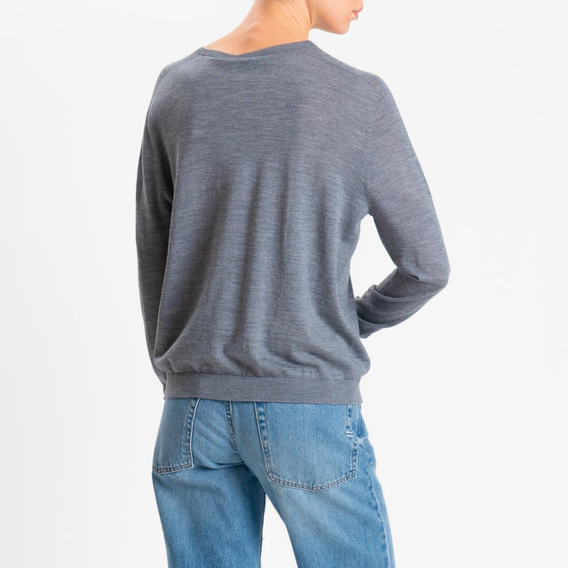 Motel-Maglia scatola 100% LANA MERINO - grigio