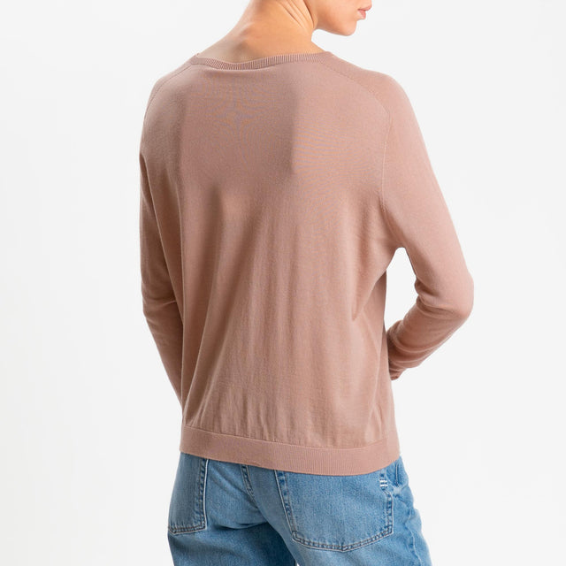 Motel-Maglia scatola 100% LANA MERINO - rosa