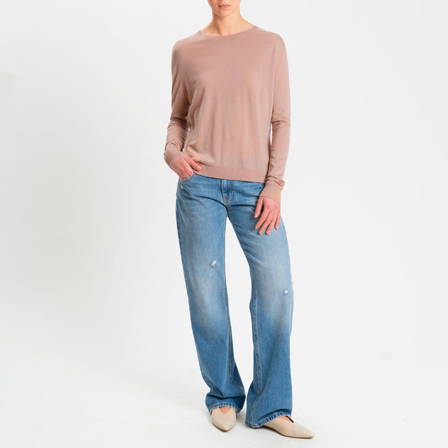 Motel-Maglia scatola 100% LANA MERINO - rosa