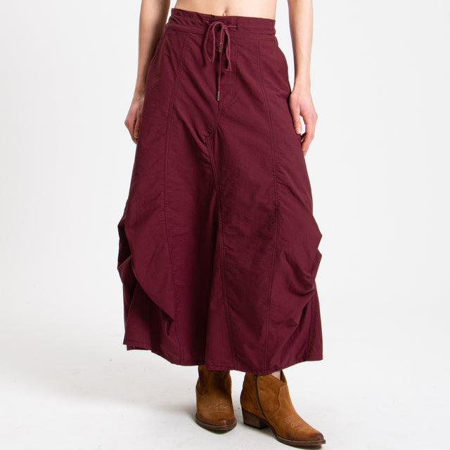 Falda de motel con pinzas laterales y cordón ajustable - India