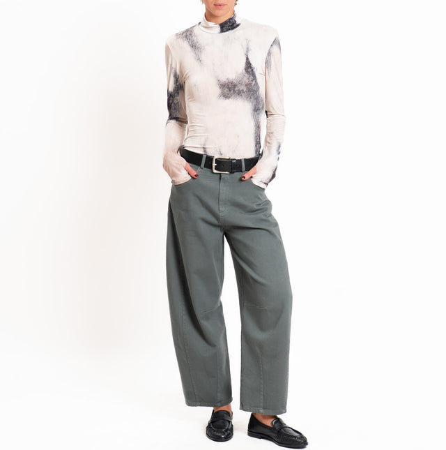 Motel-Pantalone cinque tasche barrel fit - grigio