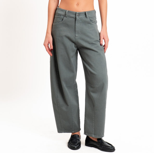 Motel-Pantalone cinque tasche barrel fit - grigio