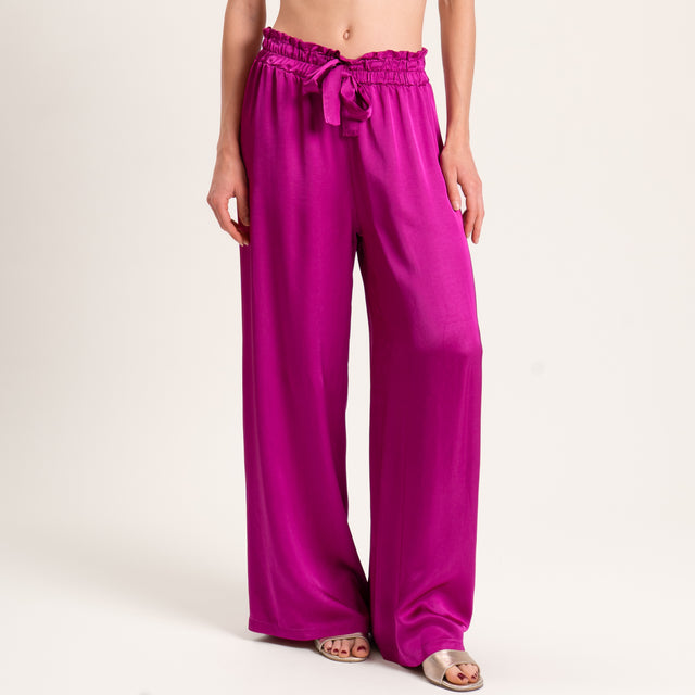 Pantalón Motel-Satin con cordón - color baya