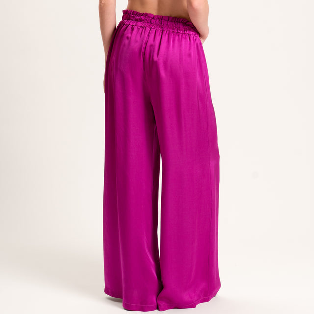 Pantalón Motel-Satin con cordón - color baya