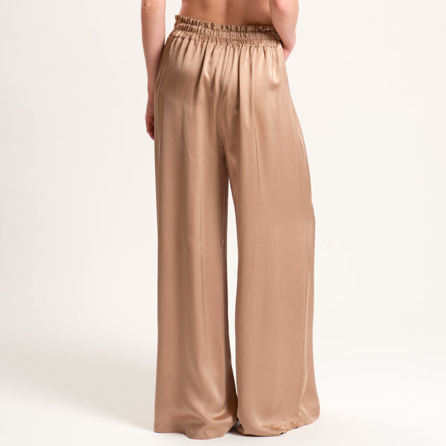 Pantalones Motel-Satin con cordón ajustable - Galleta