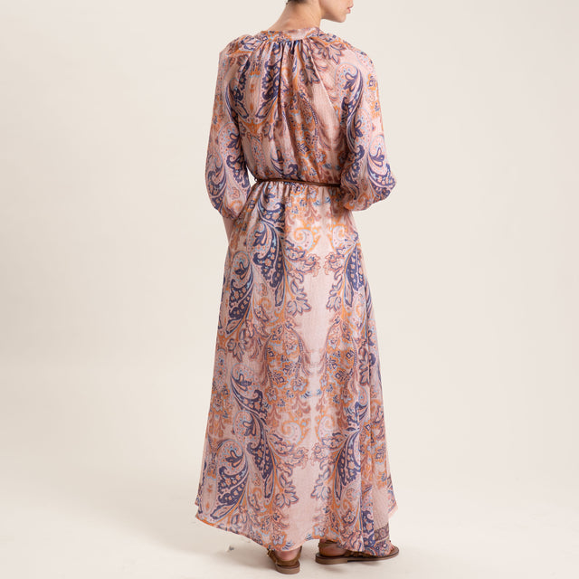 Motel-Chemisier mussola lyocell fantasia - rosa/peach/blu