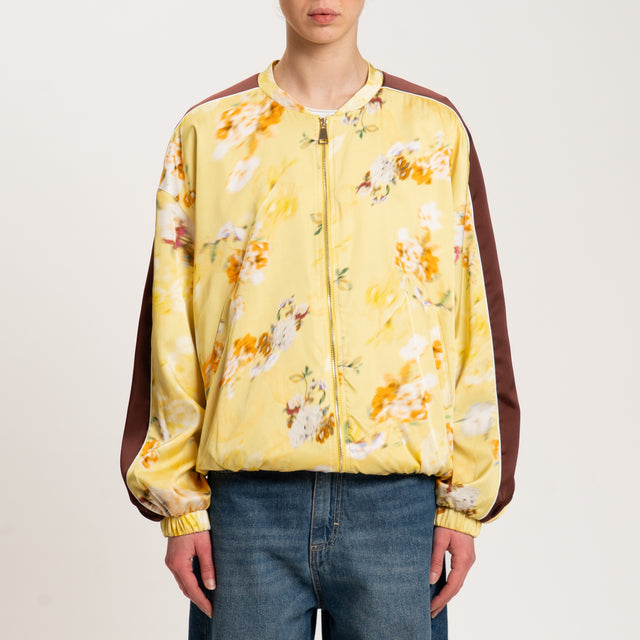 Raya lateral con estampado floral de Motel-Bomber - mimosa/marrón oscuro