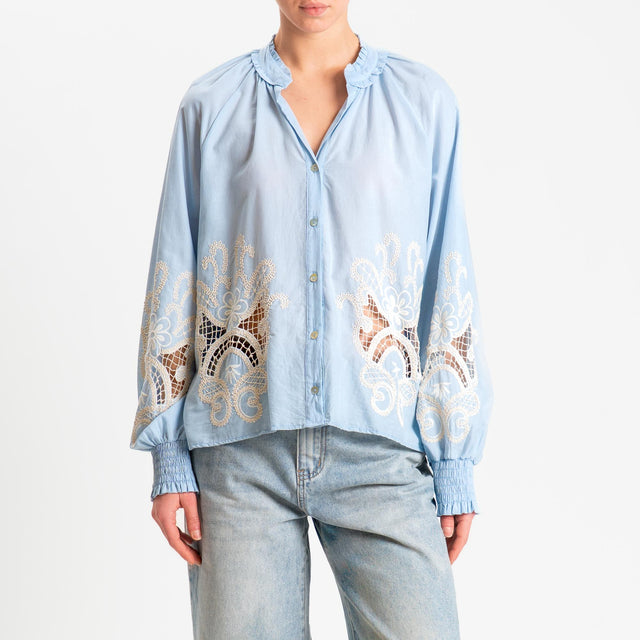 Motel-Camicia ricamata - cielo