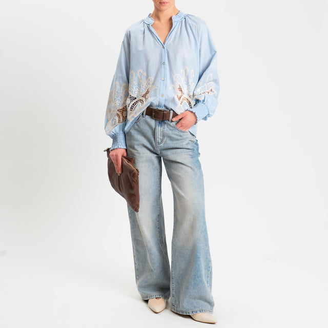 Motel-Camicia ricamata - cielo