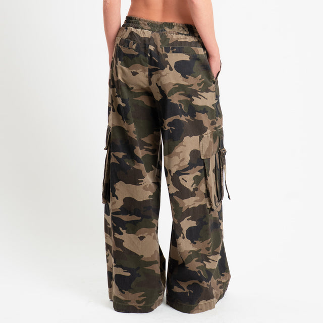 Motel-Pantalone cargo camouflage - militare