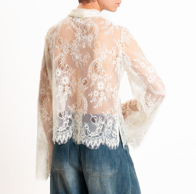 Motel-Lace shirt - cream