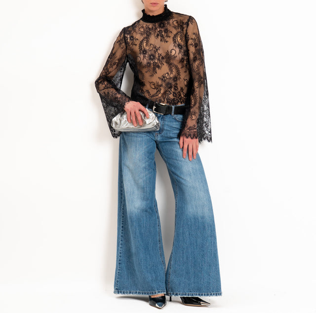 Motel-Blusa in pizzo - nero