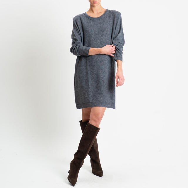 Motel-Abito misto alpaca con spalline - charcoal