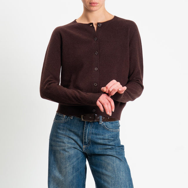 Motel-Cardigan 100% lana - moro