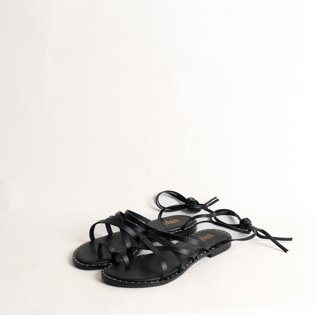 Ovyè-Sandalo alla schiava in pelle - nero