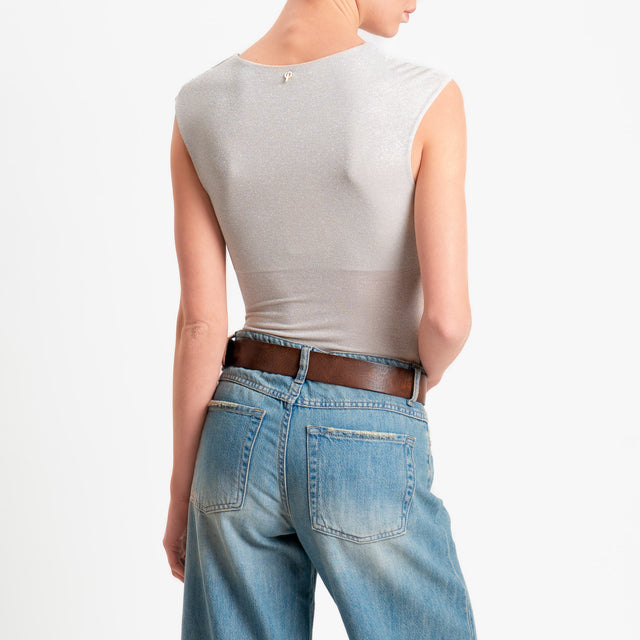 Philia Loft-Body in lurex - sabbia