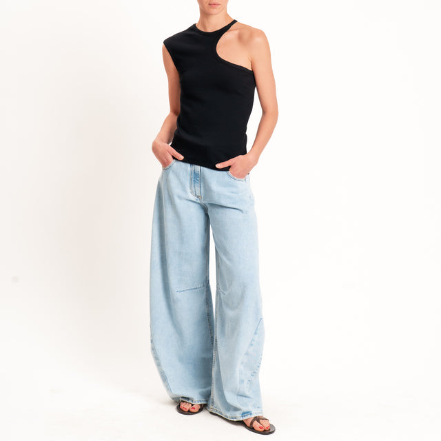 Philia Loft-Top cut out costine - nero
