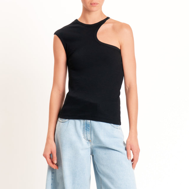 Philia Loft-Top cut out costine - nero