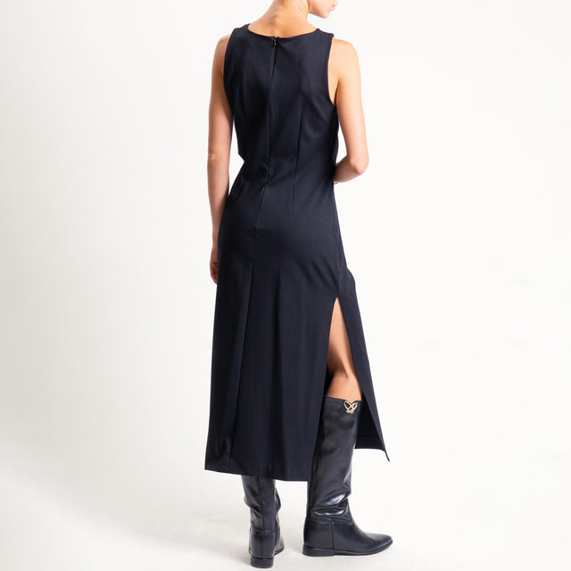 Philia Loft-Abito cut out arricciatura laterale - nero