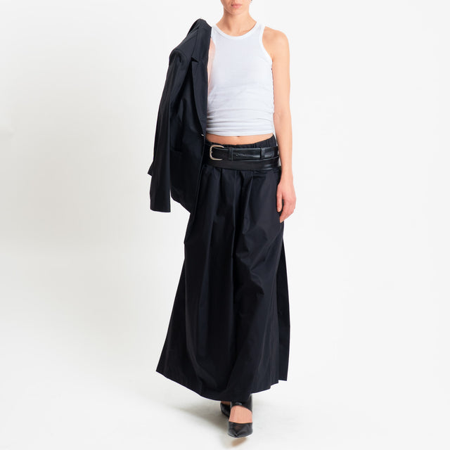 Philia Loft-Gonna pieghe in popeline di cotone - nero
