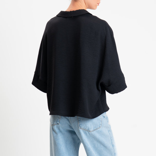 Philia Loft-Blusa scollo v - nero