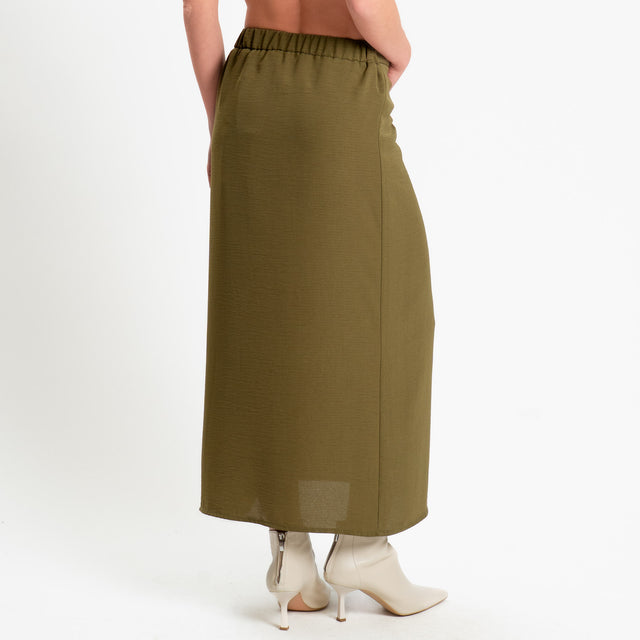 Philia Loft-Gonna con ripresa davanti elastico dietro - militare