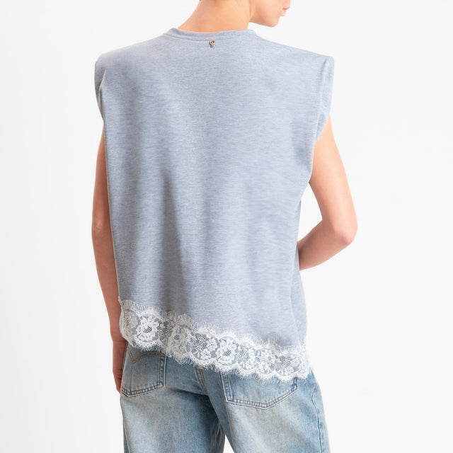 Philia Loft-T-shirt smanicata con spalline - grigio
