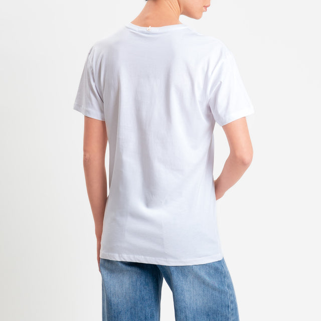 Philia Loft-T-shirt stampa rabbit - bianco