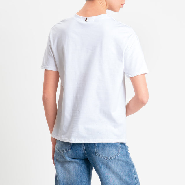 Philia Loft-T-shirt "CHE FASTIDIO!" - bianco
