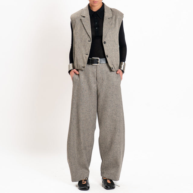 Philia loft-Gilet melange con spalline - grigio
