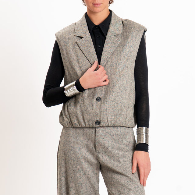 Philia loft-Gilet melange con spalline - grigio