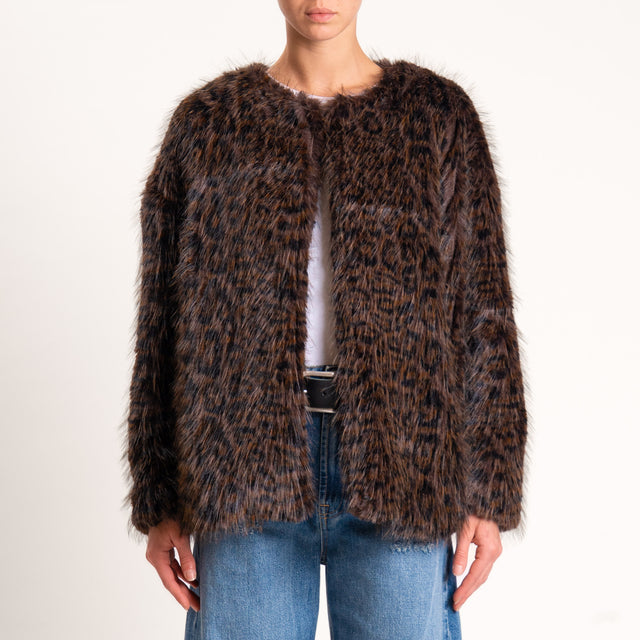 Philia Loft-Ecopelliccia animalier - moro/nero