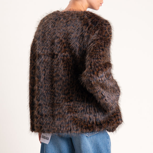 Philia Loft-Ecopelliccia animalier - moro/nero