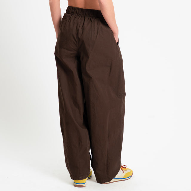 Philia Loft-Pantalone balloon elastico in vita - moro