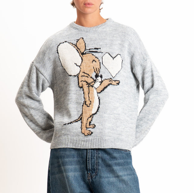 Philia loft-Maglia cartoons misto alpaca - grigio