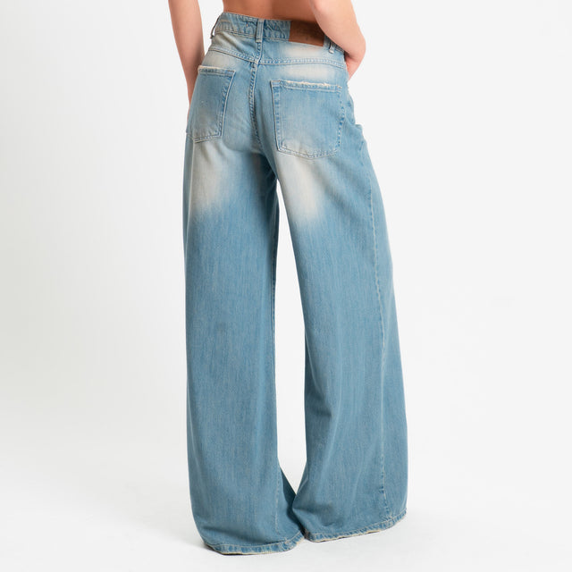 Philia Loft-Jeans tessuto tencel wide leg fit - denim