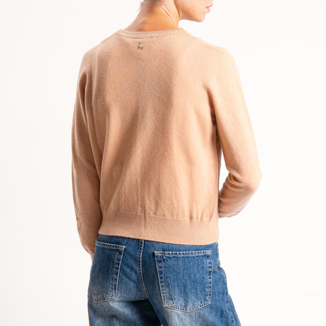 Souvenir-Cardigan 100% lana - cammello