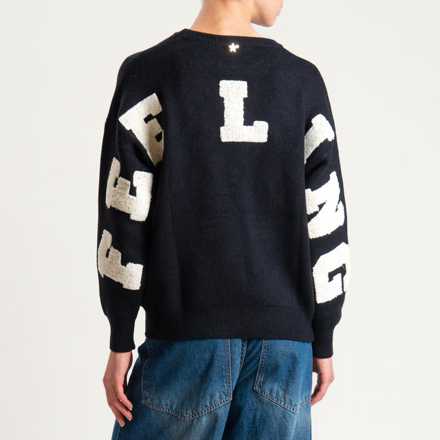 Souvenir-Maglia con patch dietro - nero