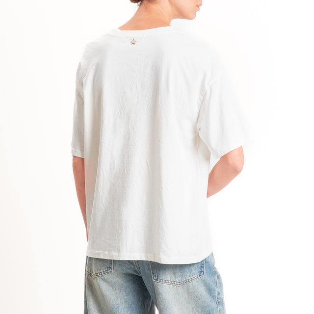 Souvenir-T-shirt stampa Snoopy - bianco