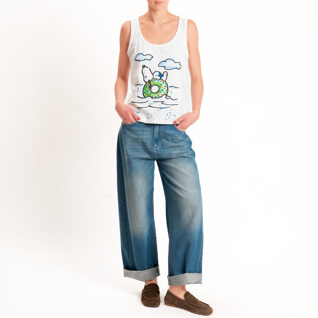 Souvenir-Top SNOOPY - bianco